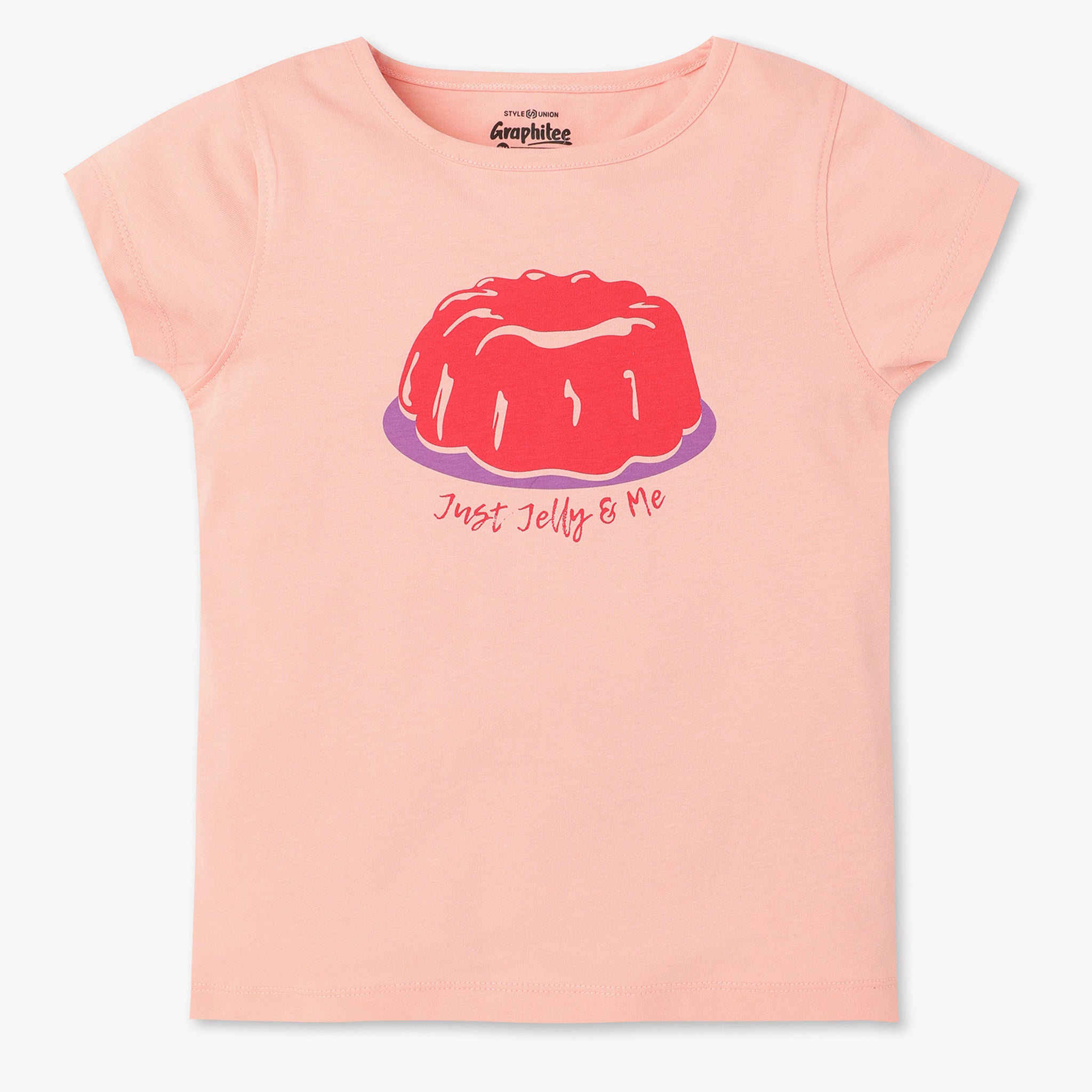 Girls Regular Fit Graphic Crew Neck Short Sleeve T-Shirt