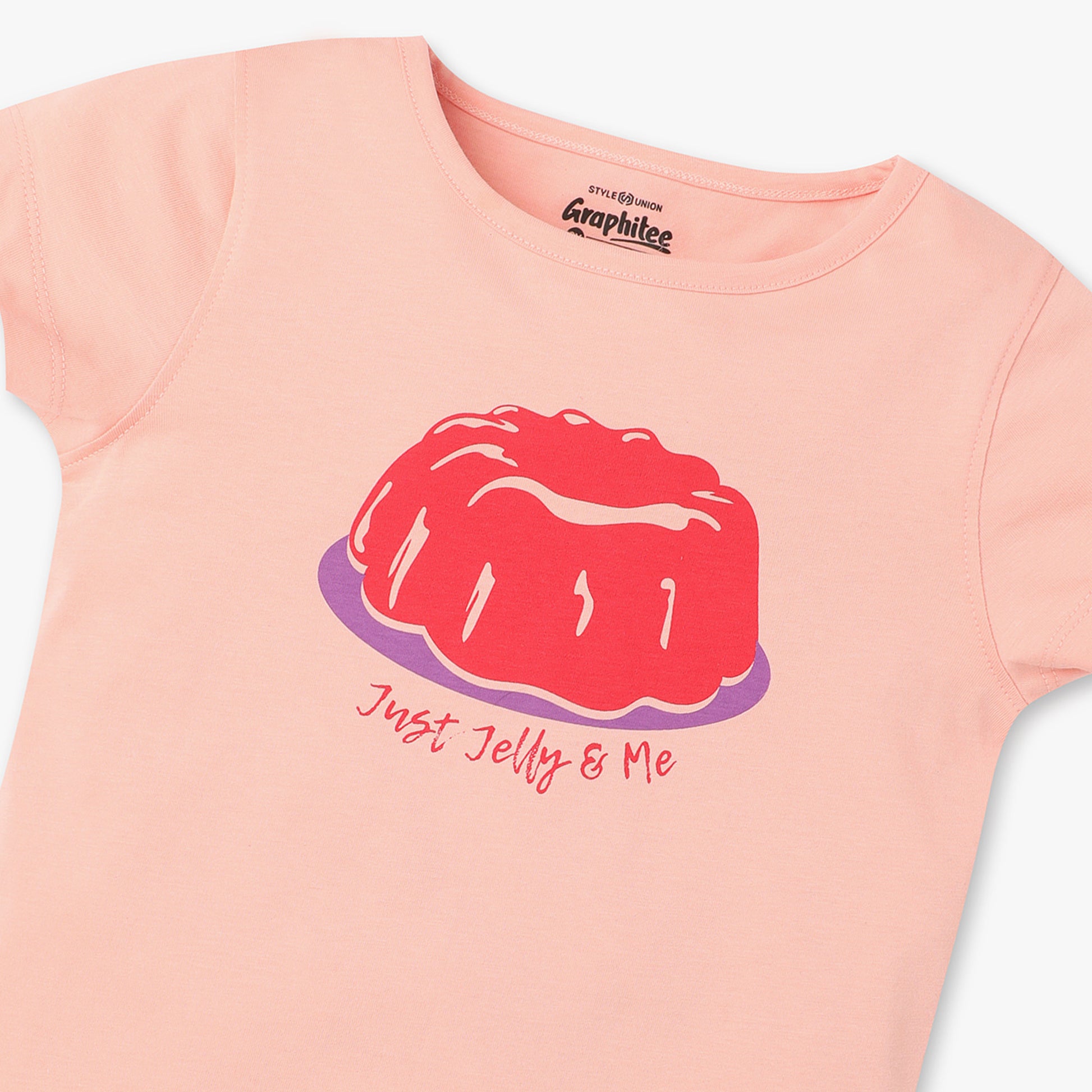 Girls Regular Fit Graphic Crew Neck Short Sleeve T-Shirt