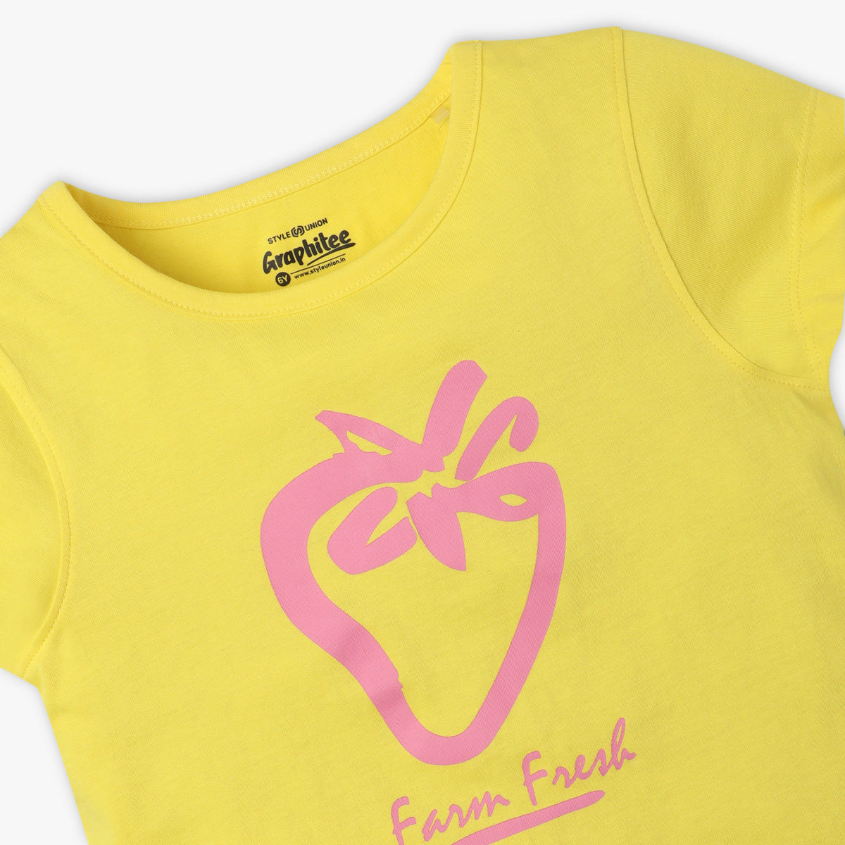 Girls Regular Fit Graphic Crew Neck Short Sleeve T-Shirt