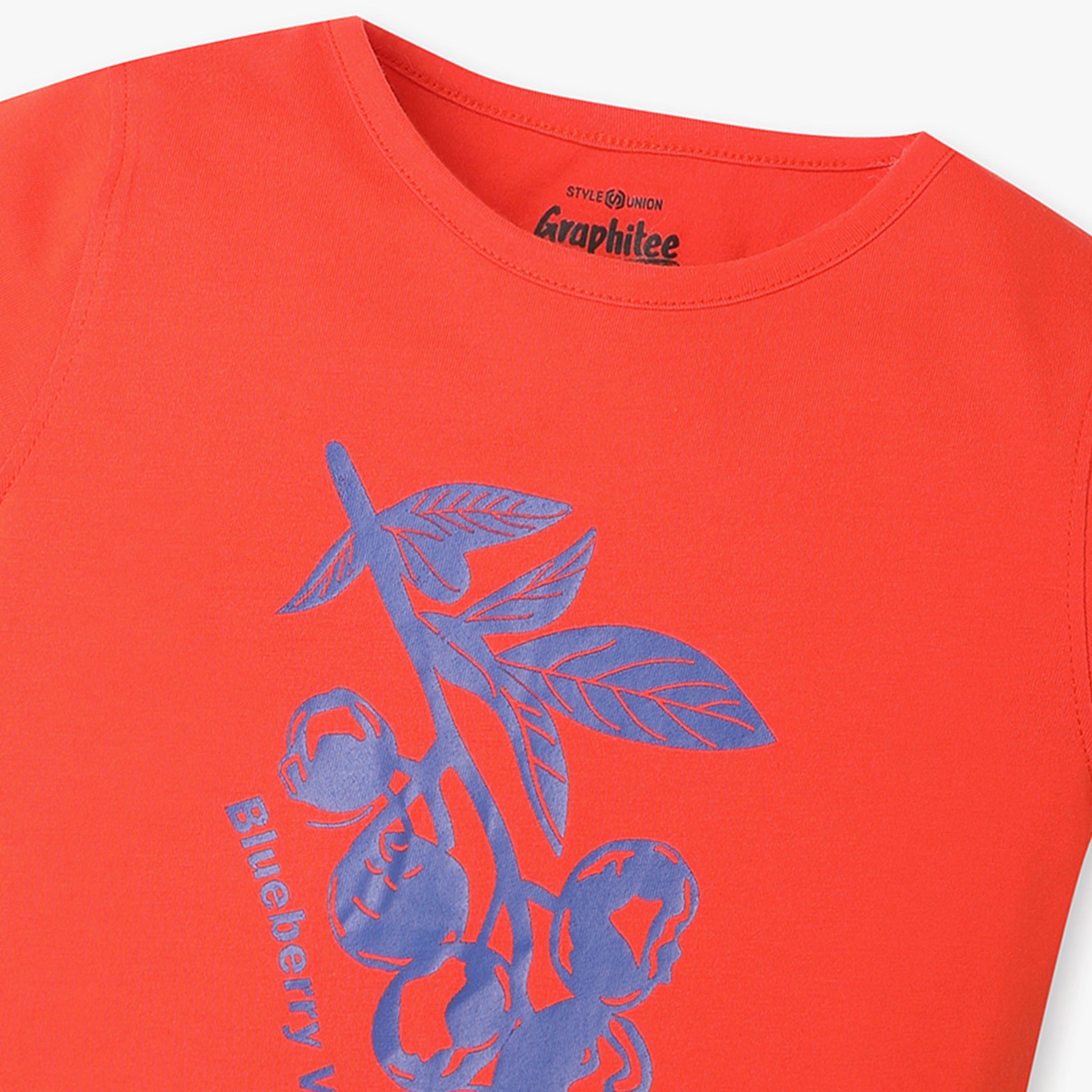 Girls Regular Fit Graphic Crew Neck T-Shirt