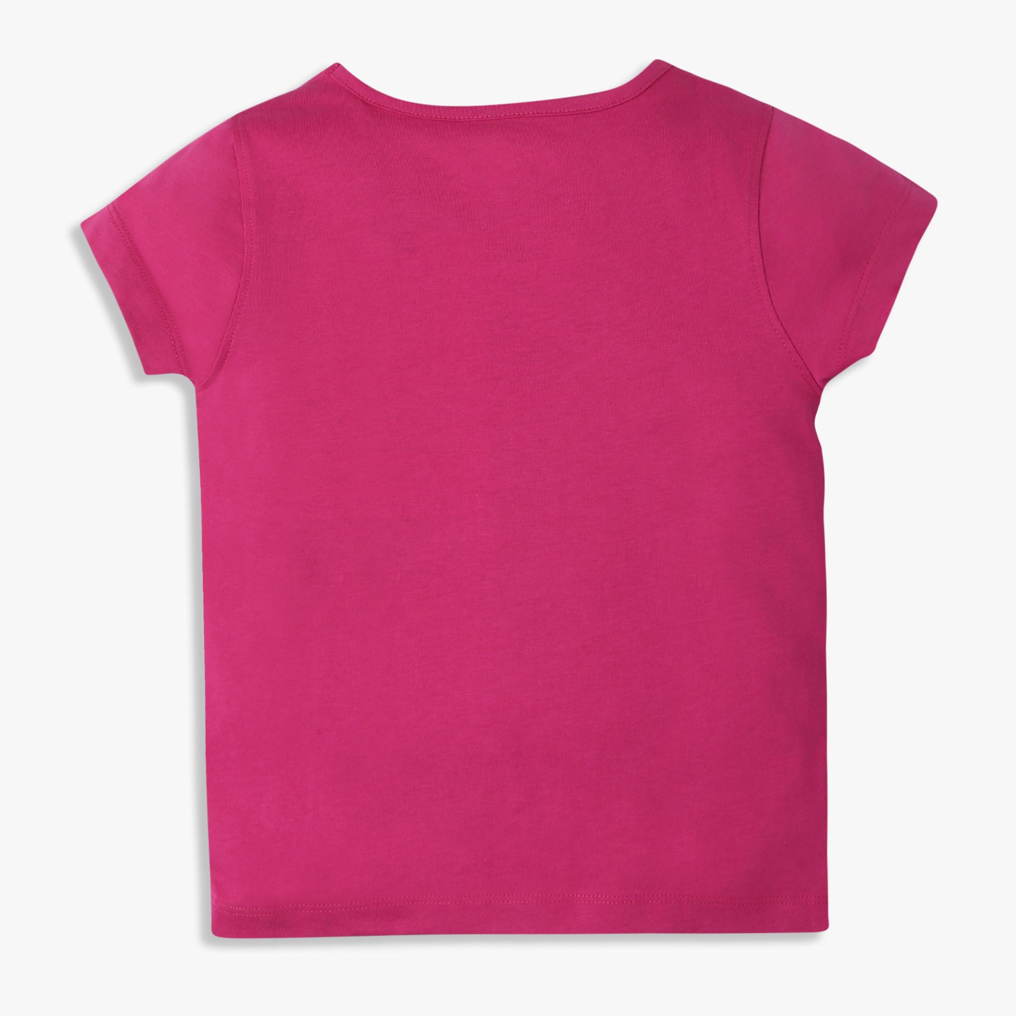 Girls Regular Fit Graphic Crew Neck T-Shirt