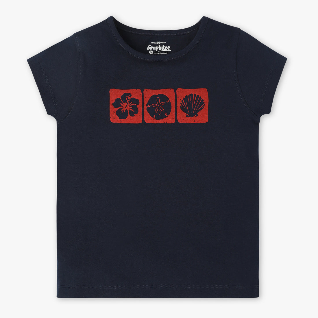 Girls Regular Fit Graphic Crew Neck Short Sleeve T-Shirt