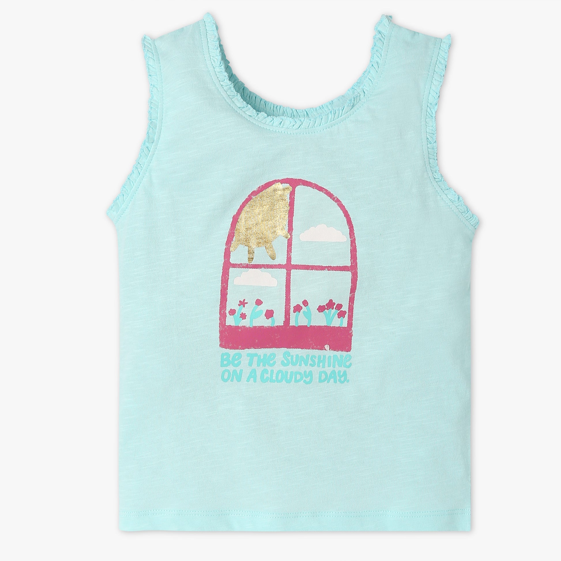 Girls Crew Neck "Fun Playtime Graphic T-Shirt | Basic Crew Neck Body with Half Sleeve | Regular Fit And Length | Breathable & Absorbent 100% Cotton Single Jersey Fabric"