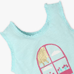 Girls Crew Neck "Fun Playtime Graphic T-Shirt | Basic Crew Neck Body with Half Sleeve | Regular Fit And Length | Breathable & Absorbent 100% Cotton Single Jersey Fabric"