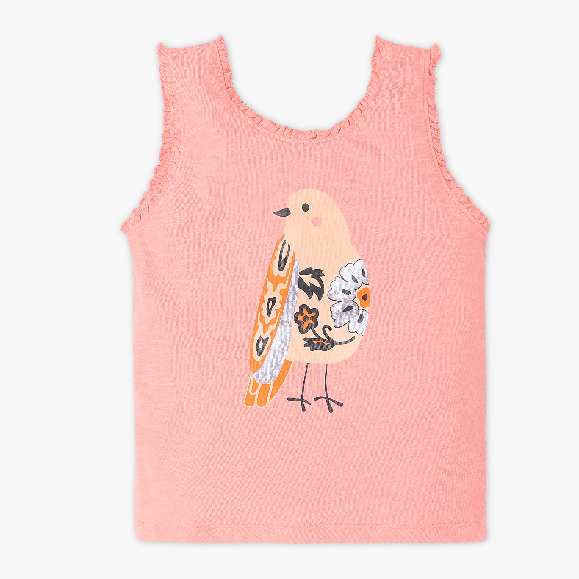 Girls Crew Neck "Fun Playtime Graphic T-Shirt | Basic Crew Neck Body with Half Sleeve | Regular Fit And Length | Breathable & Absorbent 100% Cotton Single Jersey Fabric"