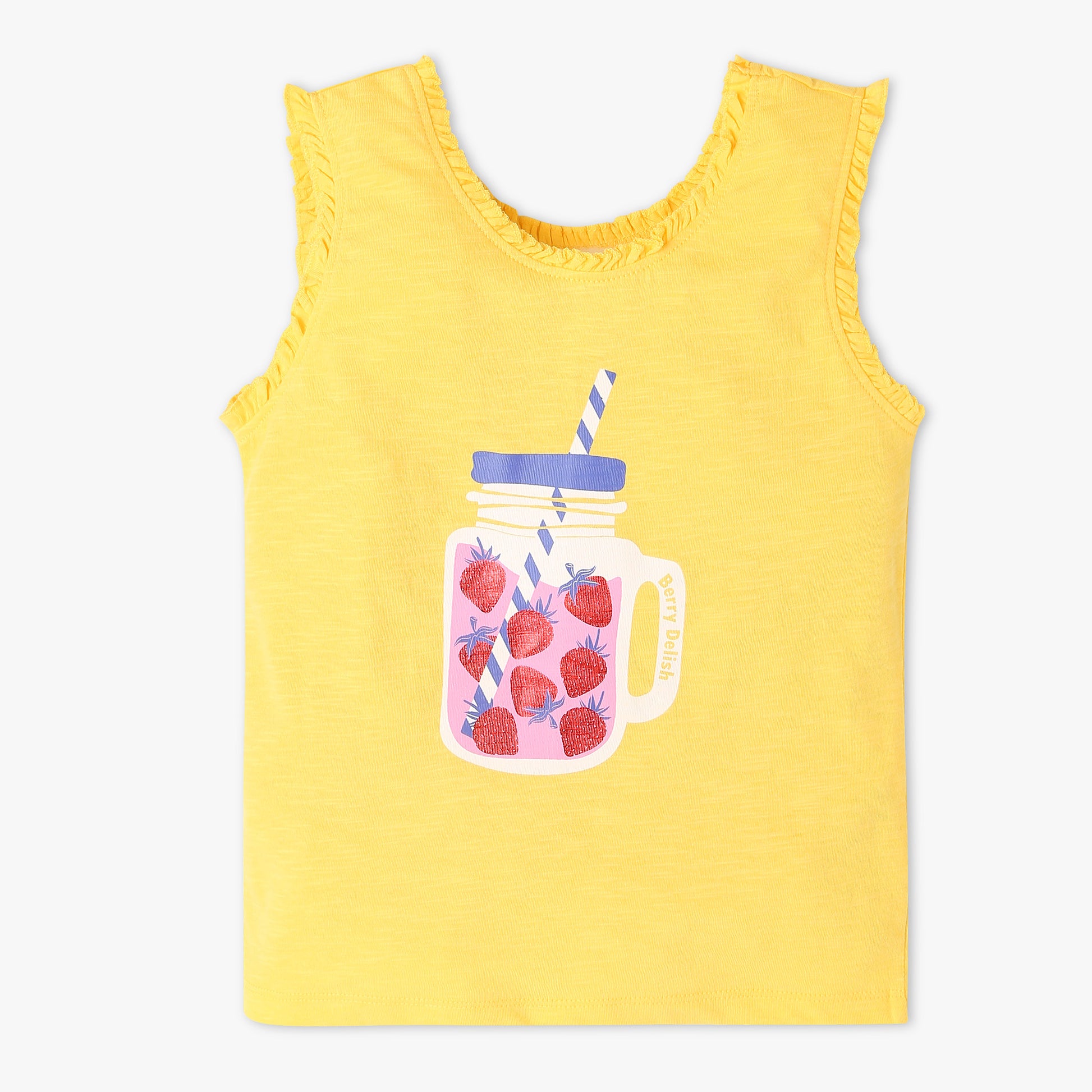 Girls Crew Neck "Fun Playtime Graphic T-Shirt | Basic Crew Neck Body with Half Sleeve | Regular Fit And Length | Breathable & Absorbent 100% Cotton Single Jersey Fabric"