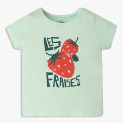 Girls Cotton Crew Neck Graphitee