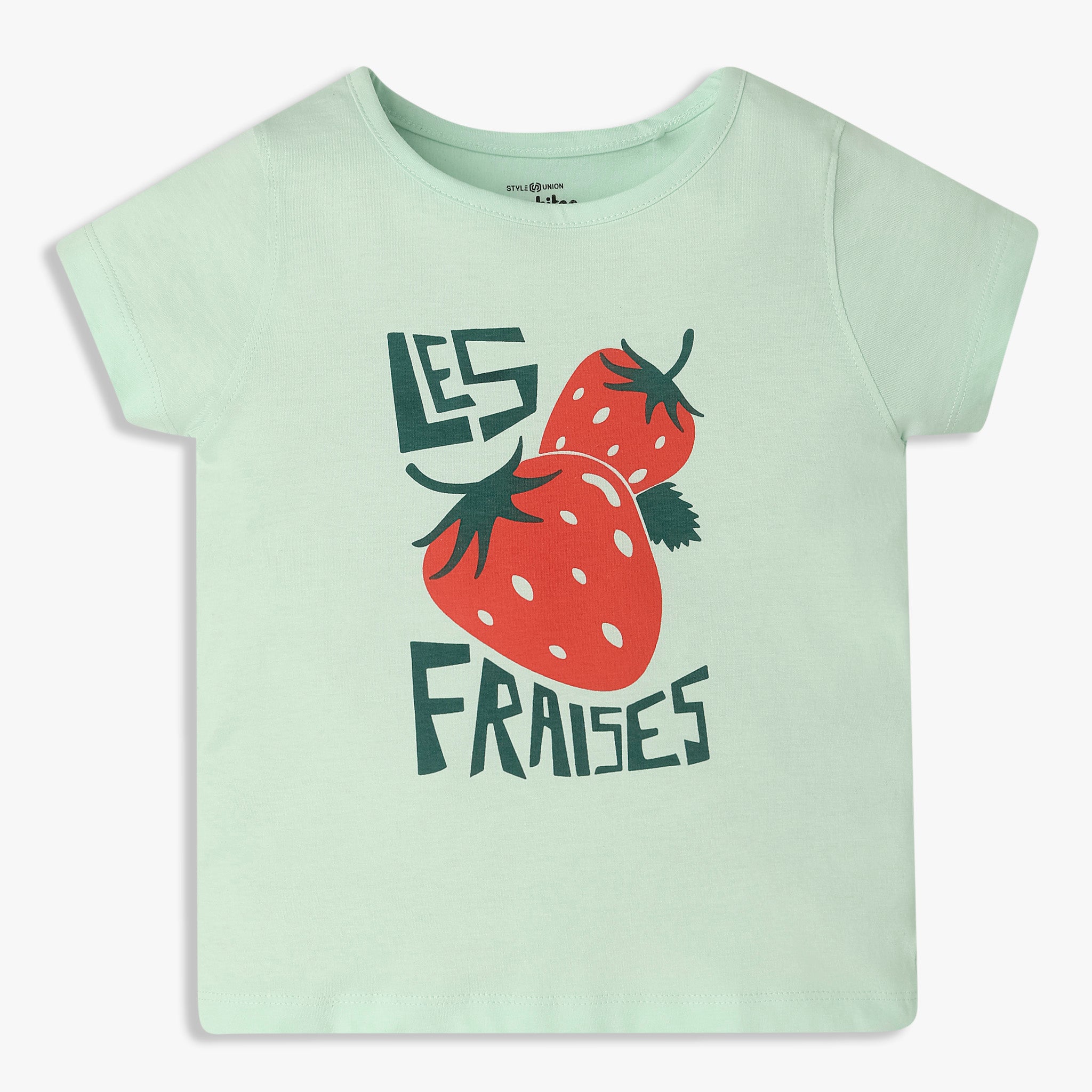 Girls Cotton Crew Neck Graphitee