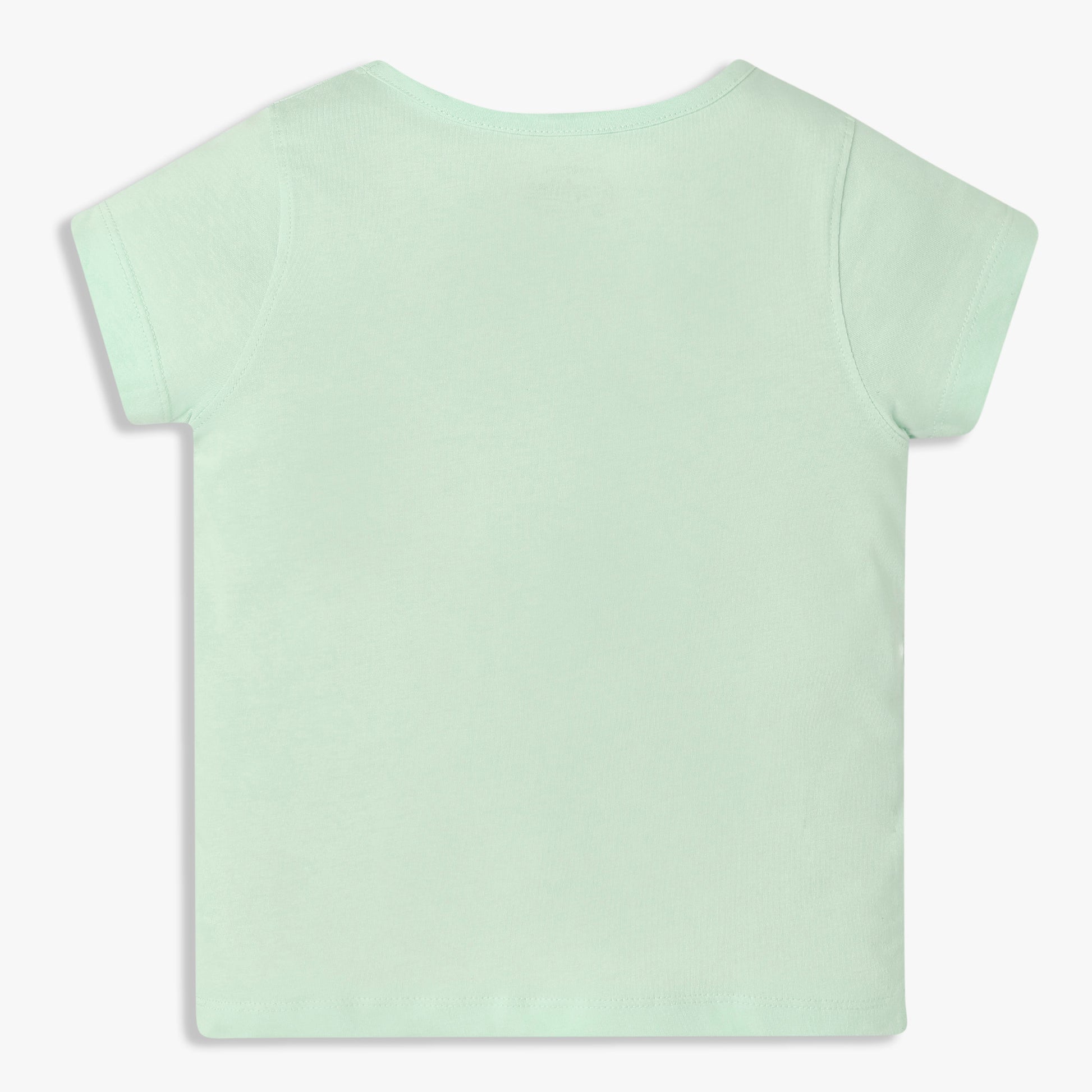 Girls Cotton Crew Neck Graphitee