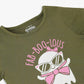 Girls Cotton Crew Neck Graphitee