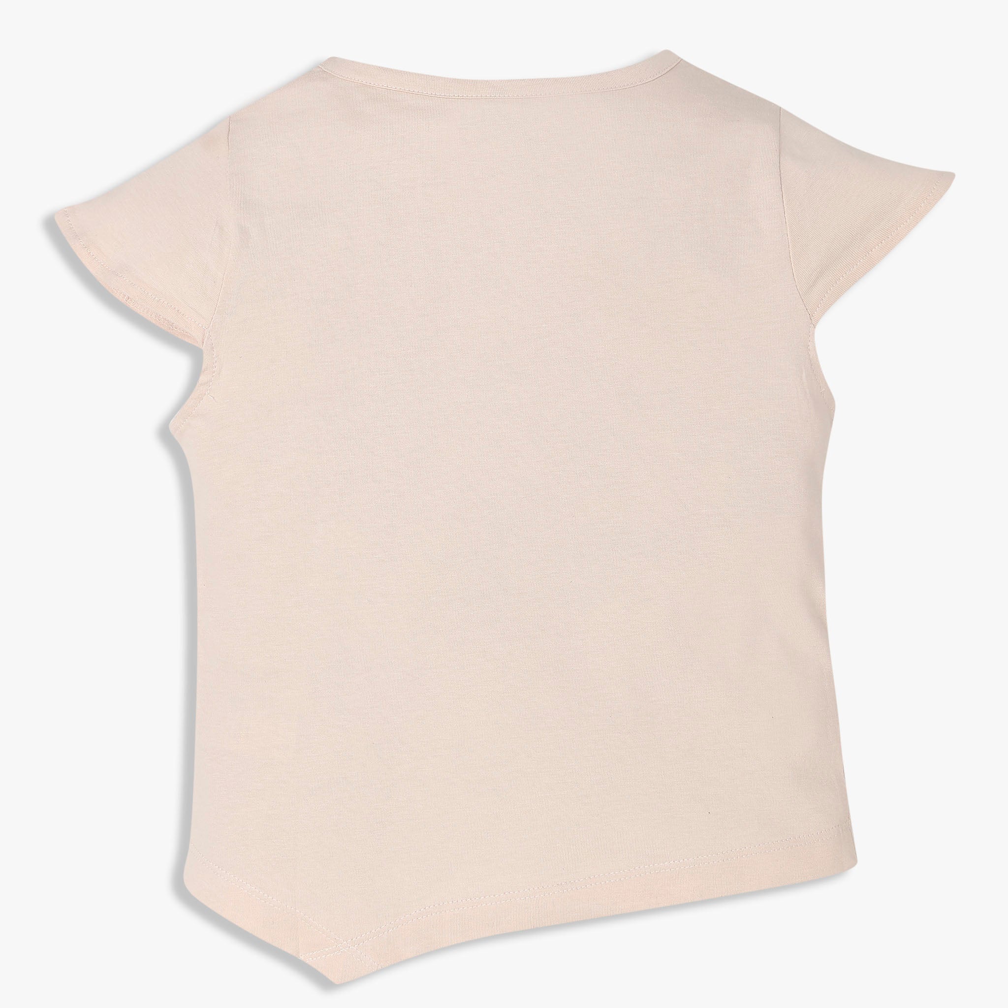 Girls Cotton Crew Neck Graphitee