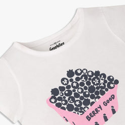 Girls Cotton Crew Neck Graphitee
