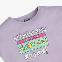 Girls Cotton Crew Neck Graphitee