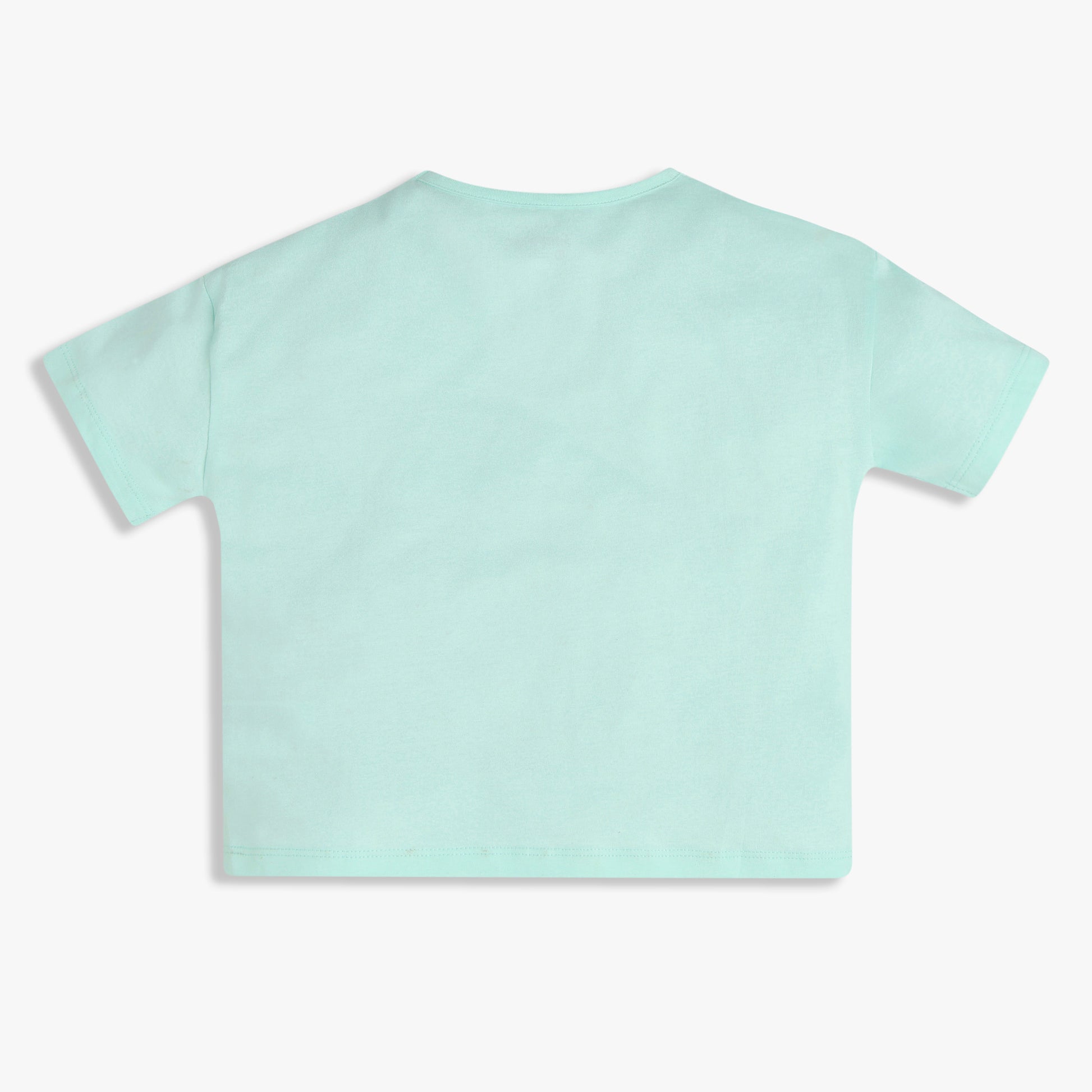 Girls Cotton Crew Neck Graphitee