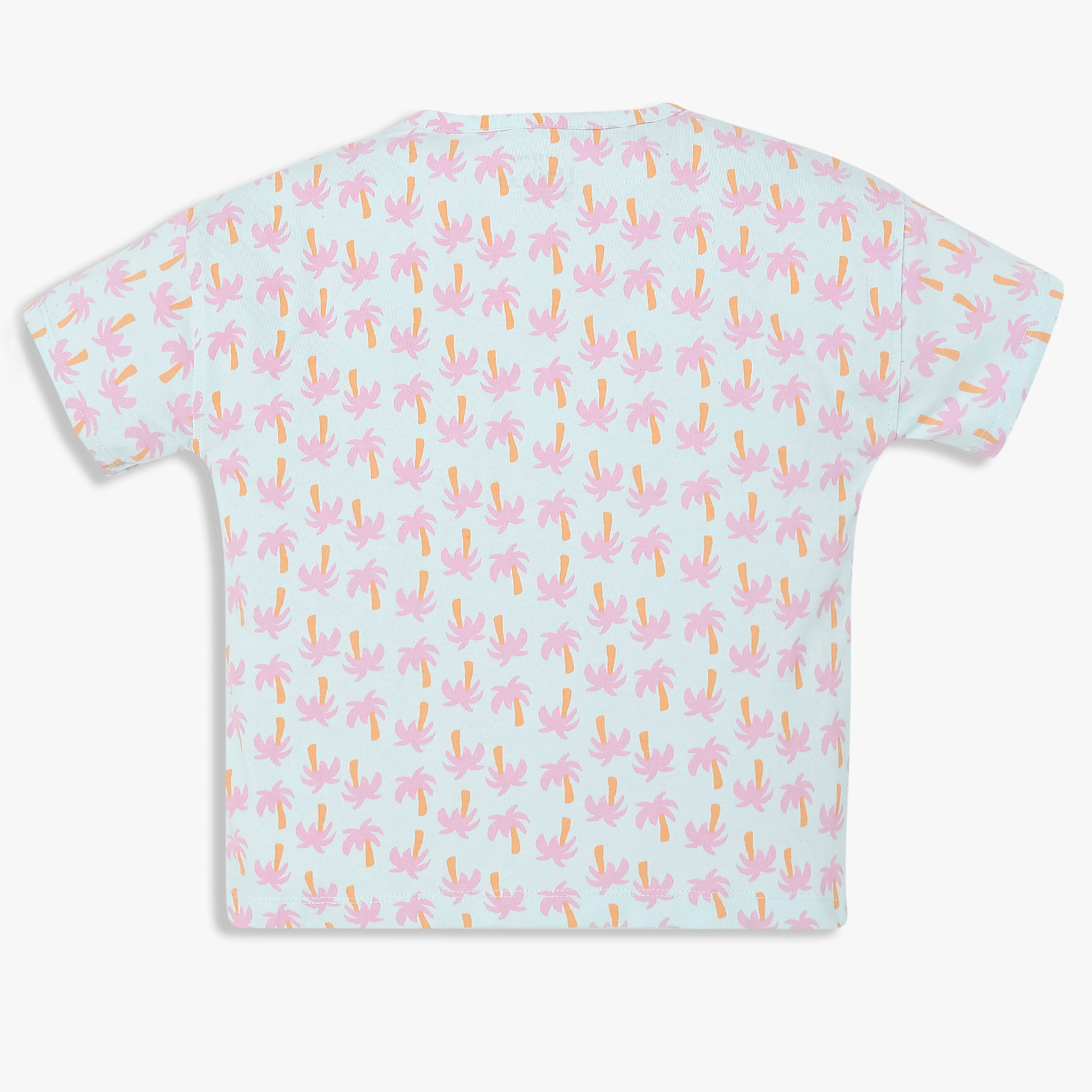 Girls Cotton Crew Neck Graphitee