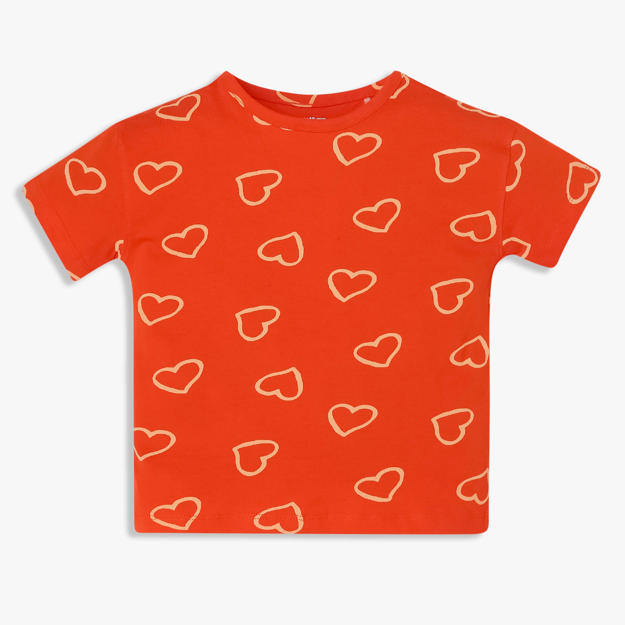 Girls Cotton Crew Neck Graphitee