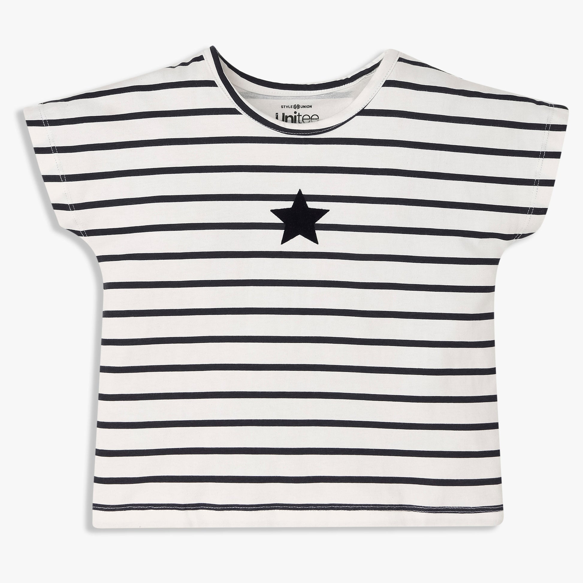 Girls Cotton Crew Neck Graphitee