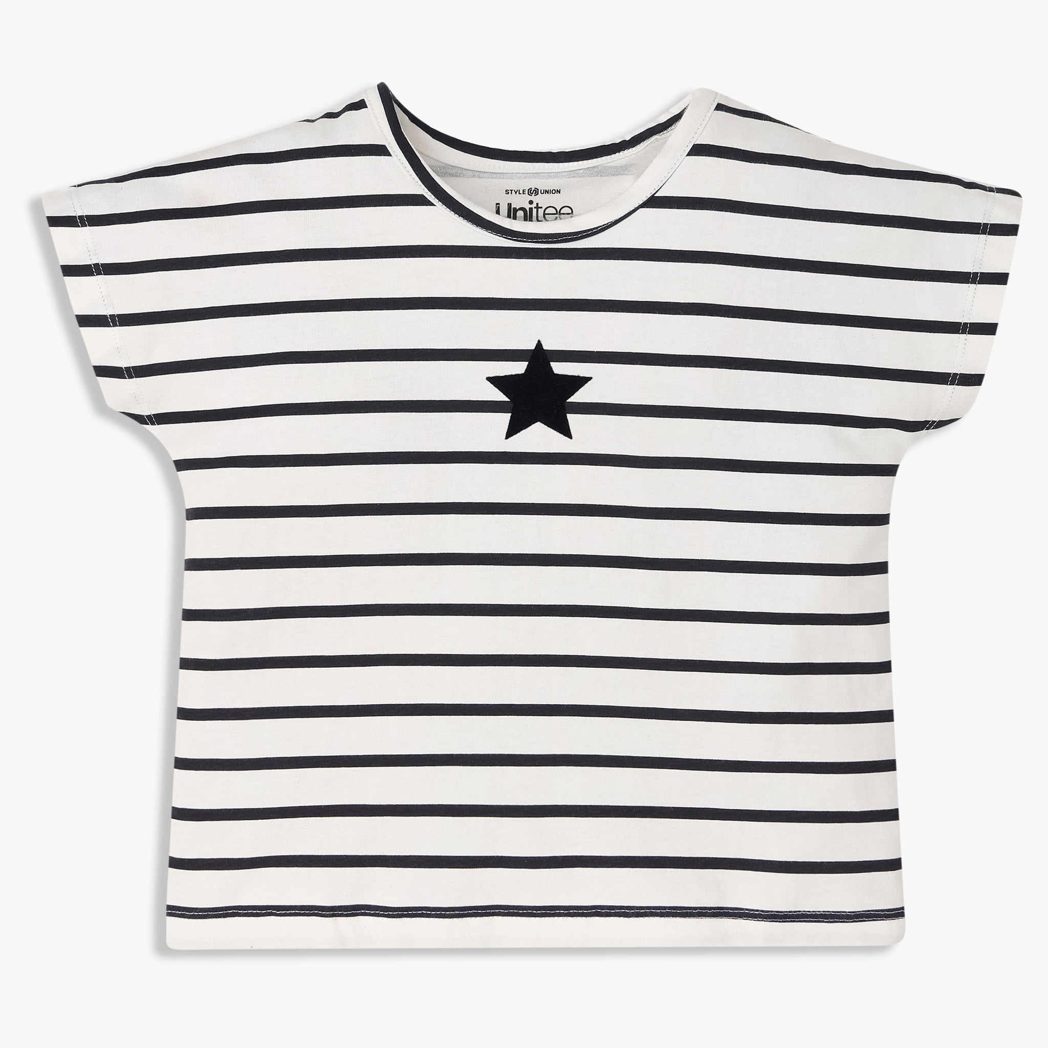 Girls Cotton Crew Neck Graphitee