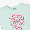Girls Cotton Crew Neck Graphitee