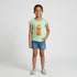 Girls Cotton Crew Neck Graphitee