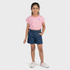 Girls Cotton Crew Neck Graphitee