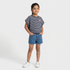 Girls Cotton Crew Neck Graphitee