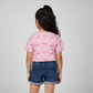 Girls Cotton Crew Neck Graphitee