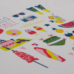 Girls Cotton Crew Neck Graphitee