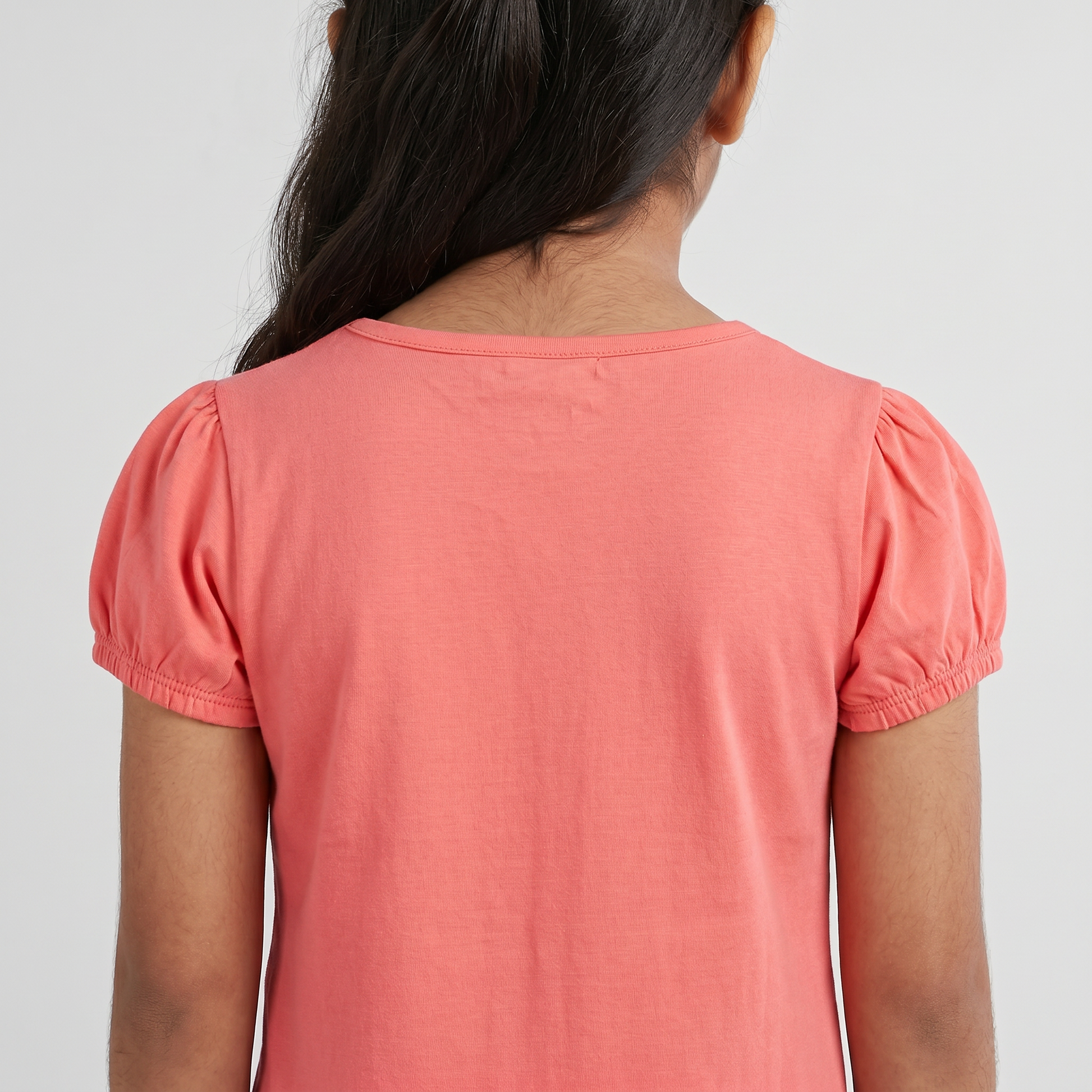 Girls Cotton Crew Neck Graphitee