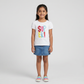 Girls Cotton Crew Neck Graphitee