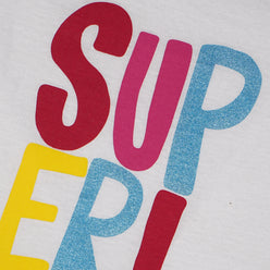 Girls Cotton Crew Neck Graphitee
