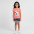 Girls Cotton Crew Neck Graphitee