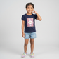 Girls Cotton Crew Neck Graphitee