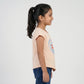 Girls Cotton Crew Neck Graphitee