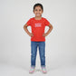 Girls Cotton Crew Neck Graphitee