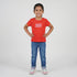 Girls Cotton Crew Neck Graphitee