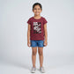 Girls Cotton Crew Neck Graphitee