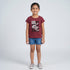 Girls Cotton Crew Neck Graphitee