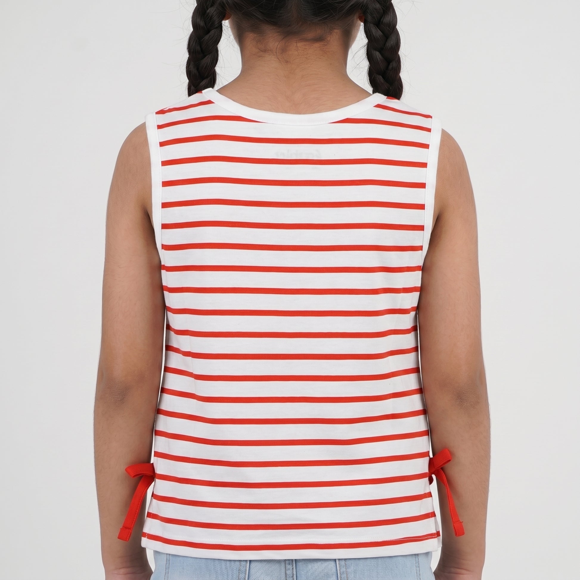 Girls Cotton Crew Neck Graphitee