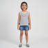 Girls Cotton Crew Neck Graphitee