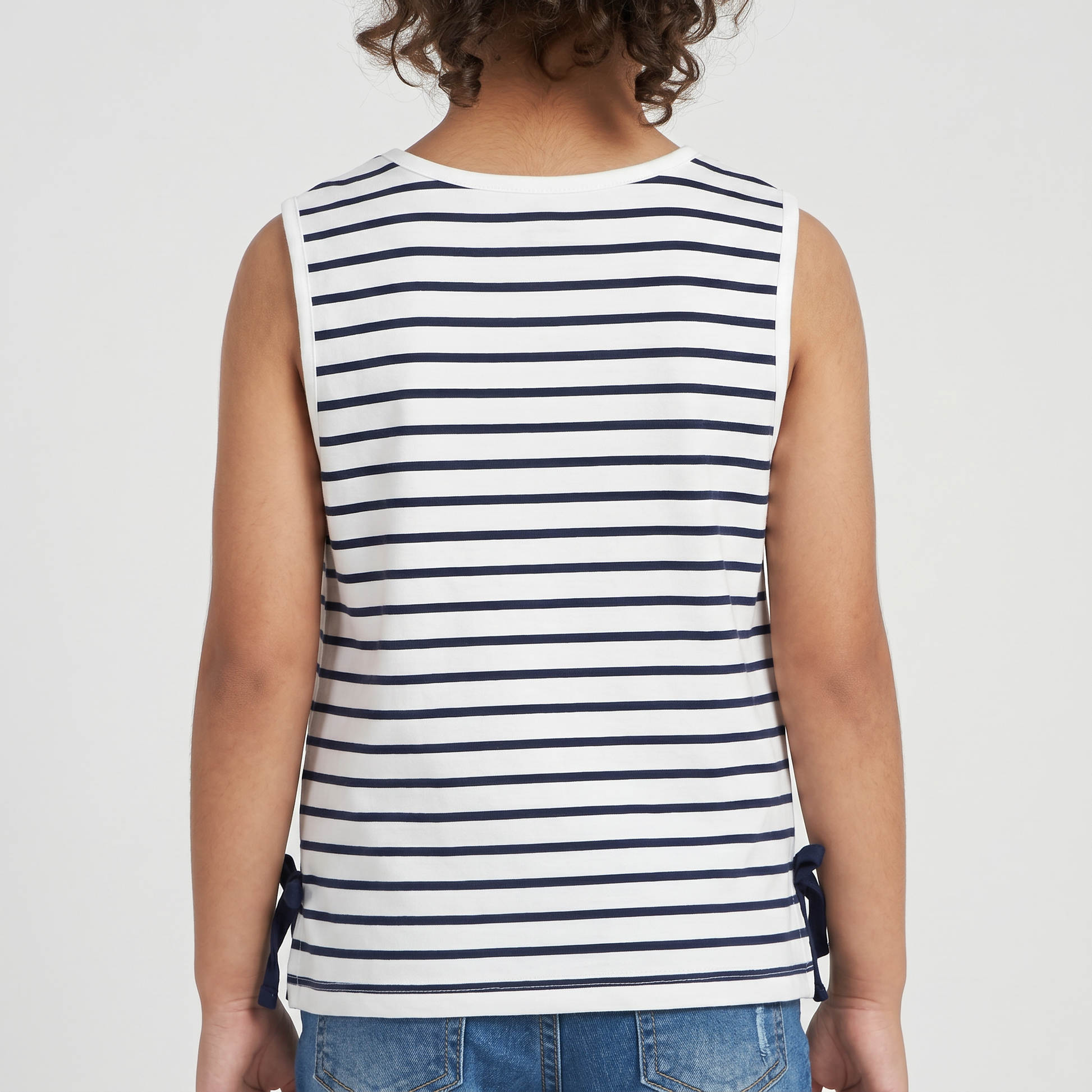 Girls Cotton Crew Neck Graphitee