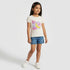 Girls Cotton Crew Neck Graphitee