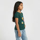 Girls Cotton Crew Neck Graphitee