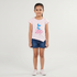 Girls Cotton Crew Neck Graphitee