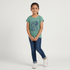 Girls Cotton Crew Neck Graphitee
