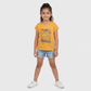 Girls Cotton Crew Neck Graphitee