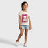 Girls Cotton Crew Neck Graphitee