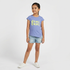 Girls Cotton Crew Neck Graphitee