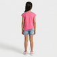 Girls Cotton Crew Neck Graphitee