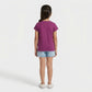 Girls Cotton Crew Neck Graphitee